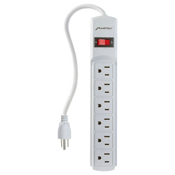 Multicontacto KSR - KAISER Mitzu 6 entradas 85 CM blanco
