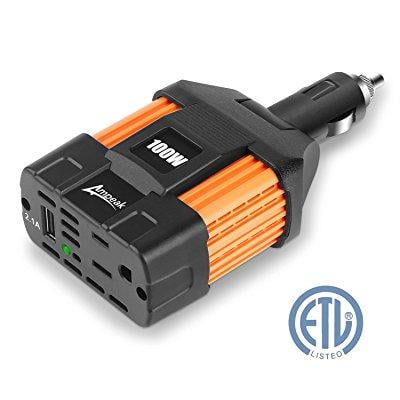 Ampeak 100w Power Inverter Dc 12v To 110v Ac Inverter Car Charger An Ac Outlet 2 1a Usb Car Converter Walmart Com Walmart Com