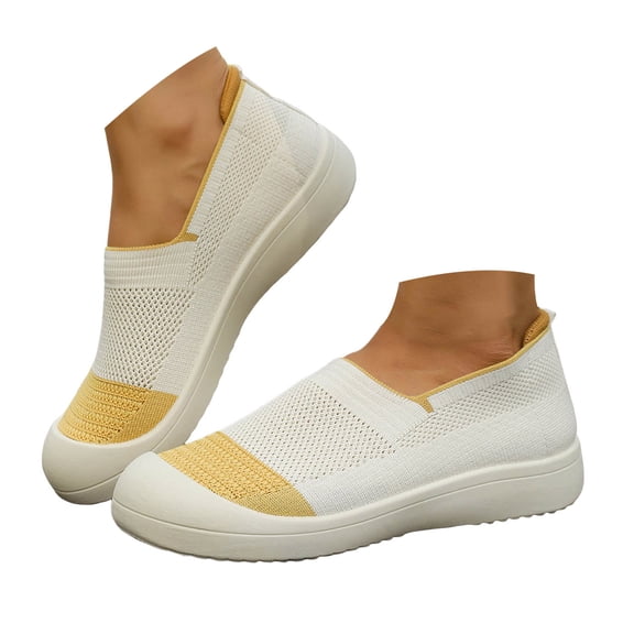 Mepaouo Women Orthopedic Walking Shoes 2025 Women's Breathable Slip on Arch Support Non Slip Sneakers