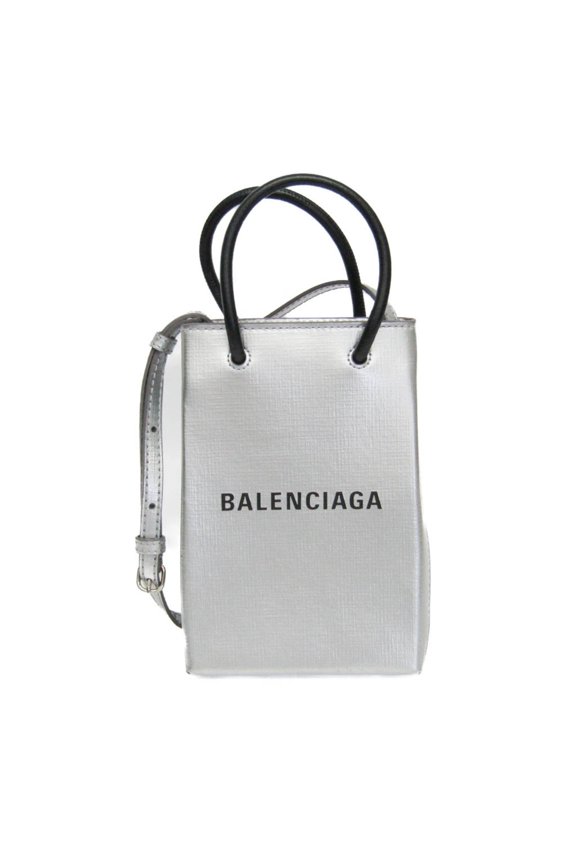 Pre-Owned Balenciaga Shopping Phone Holder Shoulder Mini Bag 593826 Women,Men Leather... (Good)