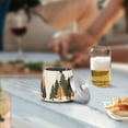 thumbnail image 5 of Yayeee Ashtray with Lid for Cigarette Smokeless Stainless Steel Home Ash Holder, Brown Christmas Trees, 5 of 7