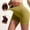 Yellow, variant on Sakmal Green Womens Shorts Shapewear Biker Gym Tummy Control Solid High Waisted 4" Athletic Shorts