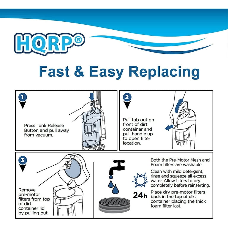 Bissell Pet Hair Eraser filter locations model 1650 27909 2390