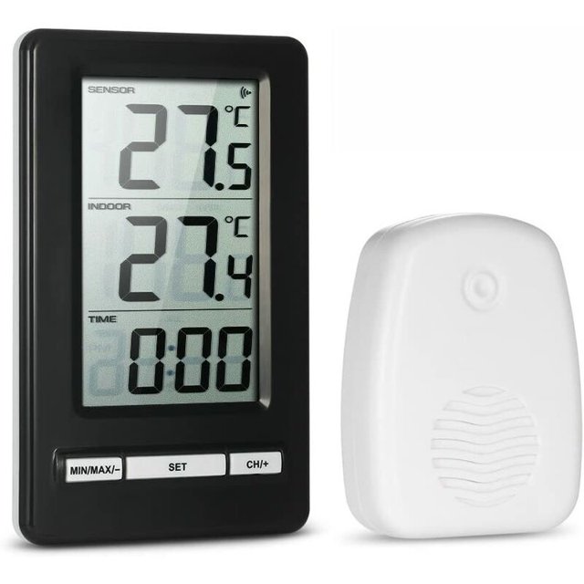 Termómetro digital inalámbrico LCD para interiores y exteriores Medición de temperatura Kuyhfg Bienvenido a Kuyhfg
