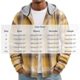 thumbnail image 3 of LYSMORA Men's Hooded Plaid Flannel Shacket Long Sleeve Button Front Drawstring Hood Overshirt Loose Fit Shirt Jacket with Side Pockets for Fall Outdoor Daily Wear, 3 of 5