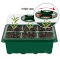 thumbnail image 4 of Kit de Propagation de Semis Pot de Plantation Réutilisable Humidité Dômes Ventilés pour les Légumes Pp Largement Utiliser Mini Serre, Vert, 12 Trous, 4 of 5