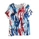 thumbnail image 4 of Vestidos Casuales Para Mujer, Blusas De Mujer De Moda Blusa informal de lino con botones y manga corta estampada para mujer, 4 of 4