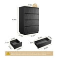 thumbnail image 5 of UPGO Wood Dresser, 5 Drawer Dresser for Bedroom, Modern Chest of Drawers with Deep Drawers Waterproof Living Room, Hallway, Entryway,Black, 5 of 16