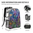 thumbnail image 4 of Sikiie Cosmic Purple Irises Clear Backpack, Transparent Bookbag for School for Women Men, Capacity Clear Bag for College, Travel, 4 of 7