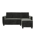 DHP Noah Sectional Sofa Bed with Storage and Twin Memory Foam Mattress