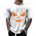 thumbnail image 2 of ZHOGXU Men's T Shirts Pumpkin Graphic Print Short Sleeve Round Neck Loose Fit Comfortable Tee For Casual Daily Wear,White,Xxl, 2 of 4