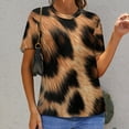 thumbnail image 6 of Animal Print Patterns Women's Short Sleeve Tops Casual Blouses T Shirt, 6 of 6