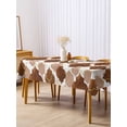 thumbnail image 3 of Brown Geometric Moroccan Rectangle Tablecloth, Abstract Art Coffee Ombre Modern Waterproof & StainResistant Tablecloth, Washable Oil-proof Table Cover for Dining/Party/Wedding/Buffet 54x108 In, 3 of 9