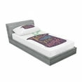 thumbnail image 3 of Saying Bedding Set with Sheet & Covers, Doodle Calligraphy Lets Make Some Magic Phrase on Rabbit in a Hat Cartoon Design, Printed Bedroom Decor 2 Shams, 4 Sizes, Multicolor, by Ambesonne, 3 of 3
