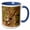 Blue/White, variant on 3drose, Eastern Grey Kangaroo, Queensland, Australia-au01 Pox0161 - Pete Oxford, 11oz Two-tone Green Mug