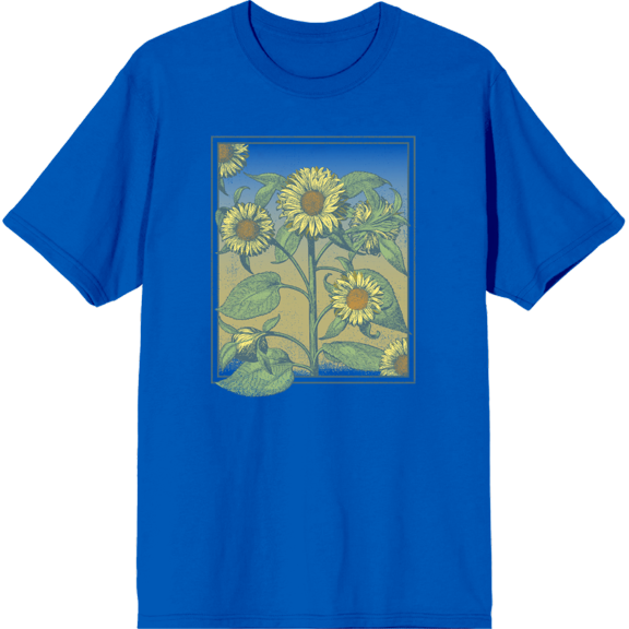 Sunflower Frame Crew Neck Short Sleeve Adult T-shirt-XL-Orange