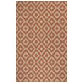 thumbnail image 1 of Trans-Ocean Imports RVI58764124 4 ft. 10 in. x 7 ft. 6 in. Liora Manne Riviera Nested Diamond Indoor & Outdoor Wilton Woven Rug - Red, 1 of 1