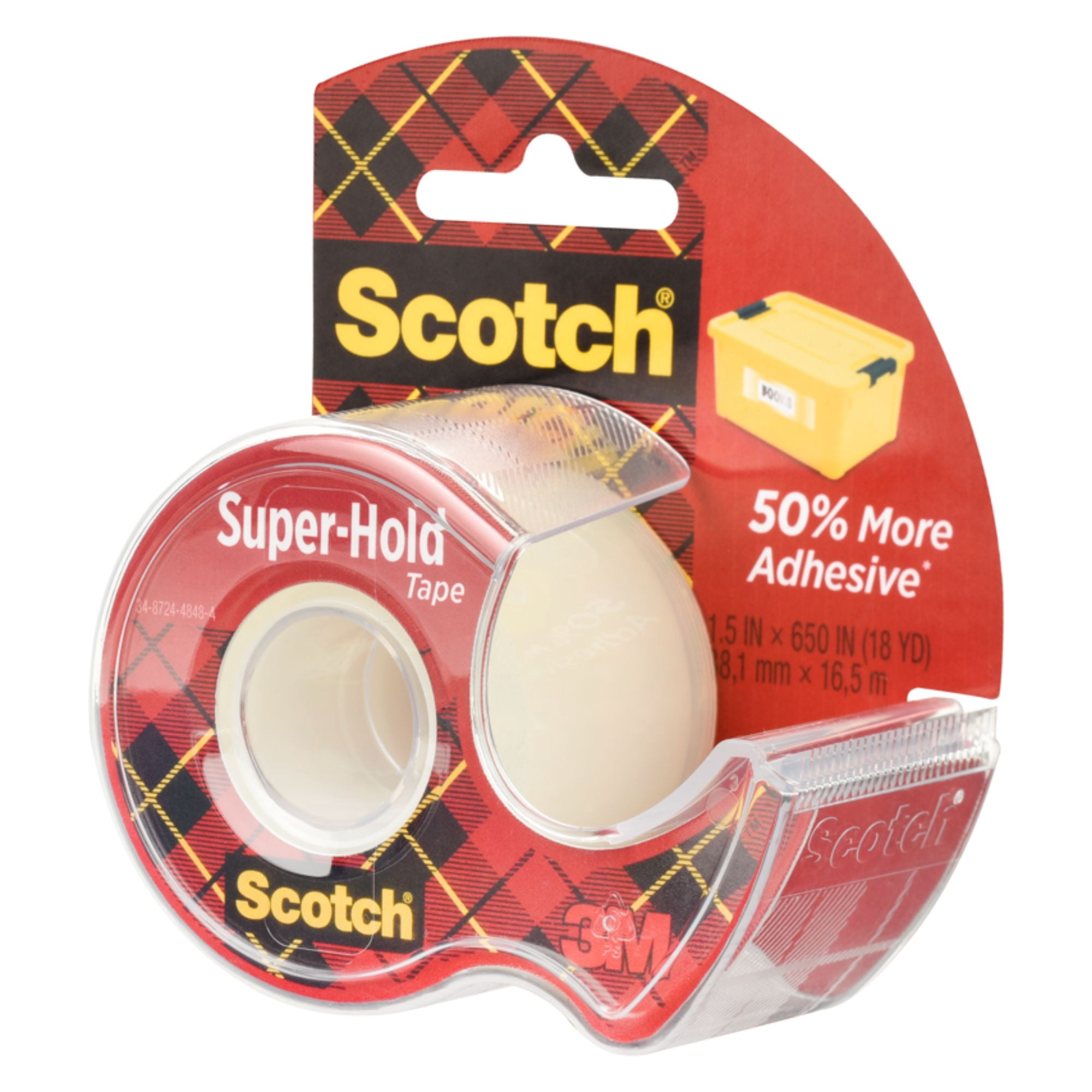 Scotch Super-Hold Film Tape [Wide]: 1-1/2 in. x 650 in. (Clear) [6-pack]
