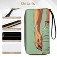 thumbnail image 5 of Womens Wallet Bifold Ladies Cluth Bag Wristlet Wrist Strap Long Purse Game Man Design, 5 of 6