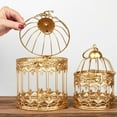 thumbnail image 3 of Factory Direct Craft Gold Gilded Garden Birdcage Set, Set of 2, Metal Decorative Birdcages, 3 of 5