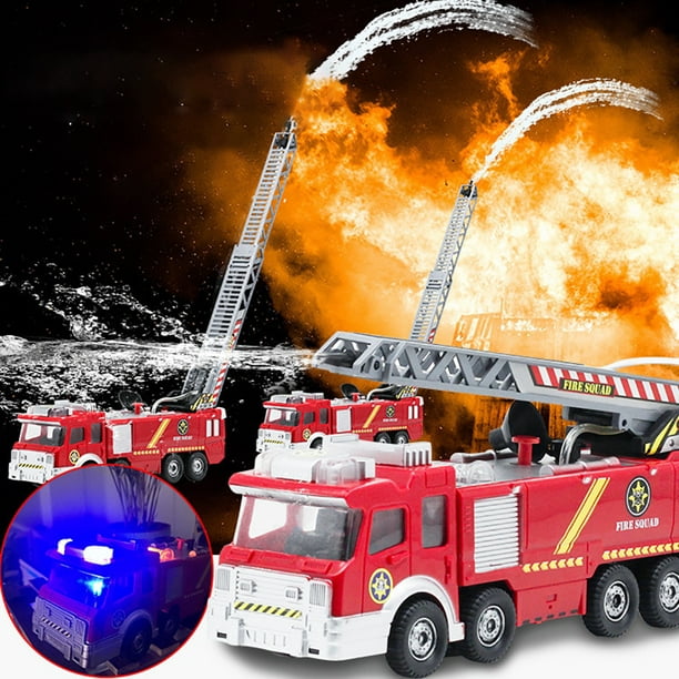 Camion de pompiers et de secours sons et lumières à piles Dickie
