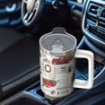 thumbnail image 4 of 40oz Christmas Gifts Tumbler w/Handle & Straw - Snowflake Design Double Wall, Stainless Steel Insulated Gift Cup, 4 of 5