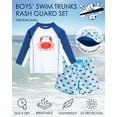 thumbnail image 2 of Beach Bros Boys UPF 50+Bucket Hat Swimwear, 2-pcs, 2T-7, Blue, 2 of 7