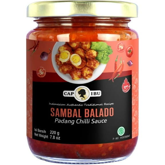Sambal Balado (Hot) - Padang Chilli Sauce - 8.47oz (Pack of 1)