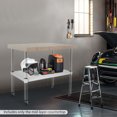 thumbnail image 5 of Silver Stainless Steel 75.5*46.5*9.5cm Adjustable Workbench Lower Shelf 220-pound Load-bearing Shelf Under The Table, 5 of 10