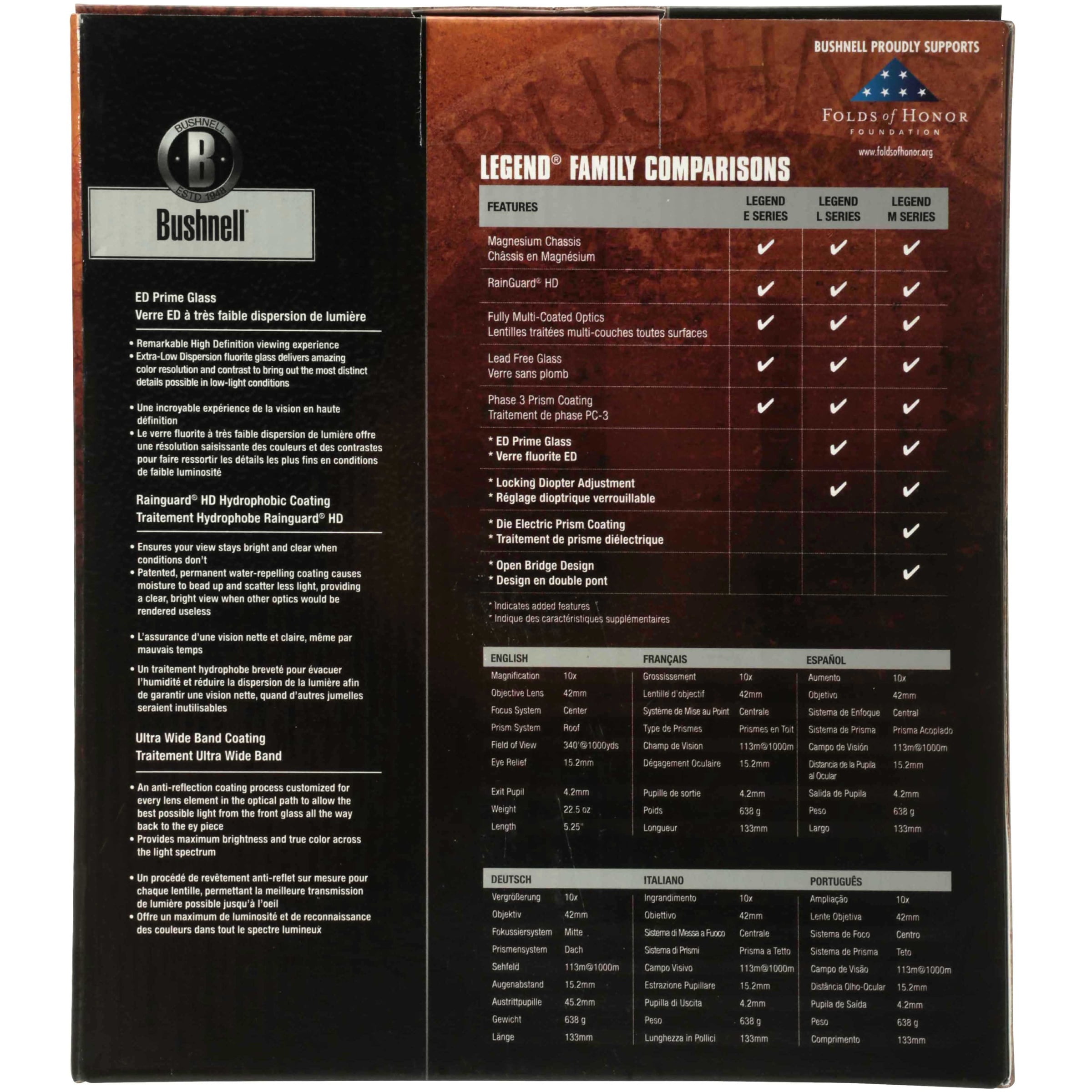 Bushnell Legend L Series 10x 42mm Binocular