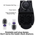 thumbnail image 3 of 500 Watts Ceramic Fan Heater Mini Fan Heater Economical Portable Space Heater Plug-In Heater with Thermostat and Timer, for Office, Bedroom, Living Room (Black without Remote Control), 3 of 5