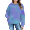 thumbnail image 6 of YunPes Girls Sweatshirt Winter Tie Dye Retro Print Sweatshirt Long Sleeve Comfortable Cute Sweatshirt Brand Hoodies, 6 of 7