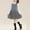 Gray, variant on Girls' 2 Piece Outfits Crewneck Pleated Pinafore Dress and Long Sleeve Shirt School Uniform Set Soft Casual School Fashion Set 3-15 Years