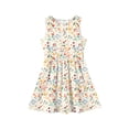 thumbnail image 3 of Iaqnaocc Girls Dresses Size 8 Mini Floral Print Dress Party Cute Sleeveless Girls Dresses 2026 Summer Stylish Special Occasion Dresses Saffron 5-6 Years, 3 of 4