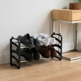 thumbnail image 6 of IRIS 2-Tier 6 Pairs Slim Metar Shoe Racks for Entryway, 6 of 8