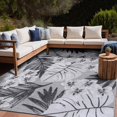 thumbnail image 6 of Floral Indoor Outdoor Rugs 5x7 Large Area Rug for Living Room, Patio Decor, Kitchen, and Entryway Rug, Washable Stain Resistant Outside Carpet Gray 5 x 7, 6 of 9