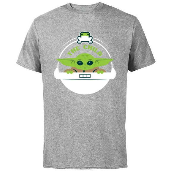Star Wars The Mandalorian The Child Floating Pod Frog Snack - Short Sleeve Cotton T-Shirt for Adults - Customized-Athletic Heather