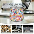 thumbnail image 6 of Yayeee Ashtray with Lid for Cigarette Smokeless Stainless Steel Home Ash Holder, Purple Colorful Circles, 6 of 7