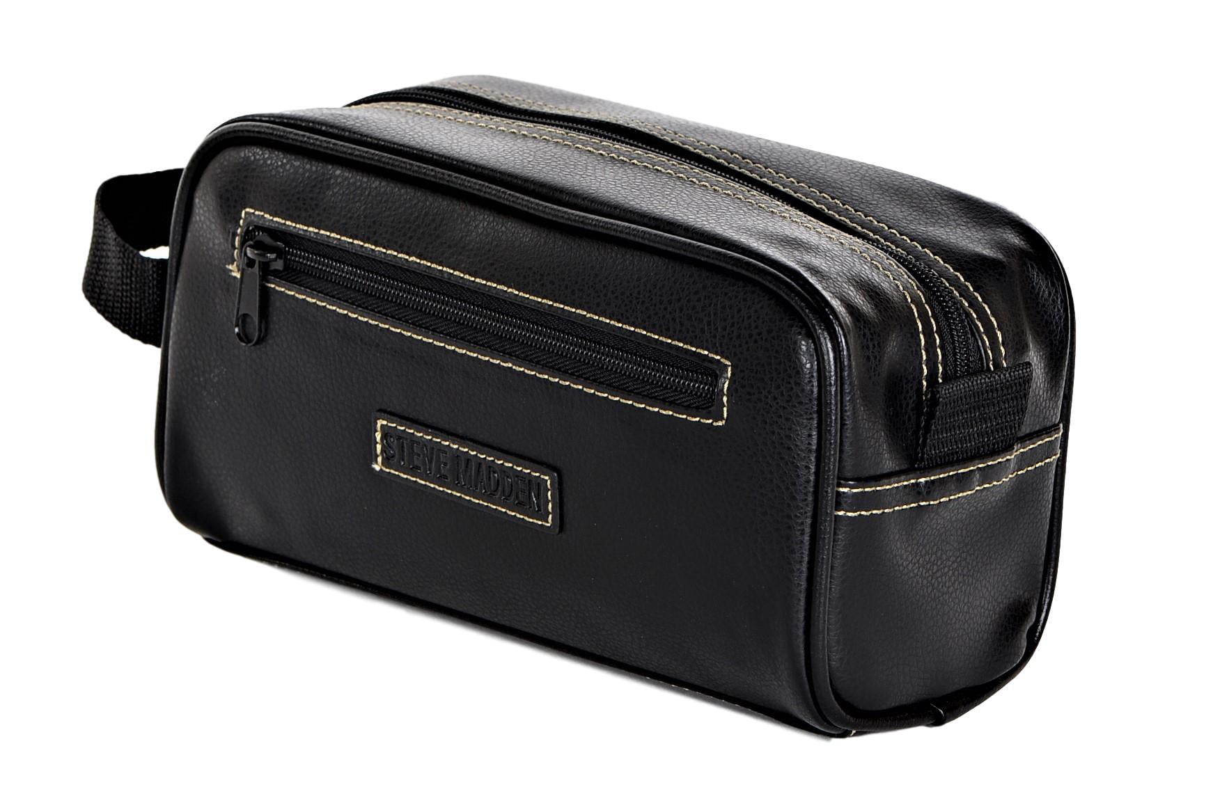 steve madden men's travel kit, black, one size