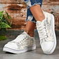 thumbnail image 6 of Womens Sparkly Sneakers Glitter Shiny Sequin Tennis Shoes Low Cut Lace Up Y2k Mardi Gras Shoes (White 43), 6 of 8