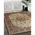 thumbnail image 2 of Ahgly Company Indoor Square Traditional Brownish Green Persian Area Rugs, 7' Square, 2 of 6
