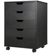 ZenStyle 5 Drawers Storage Cabinet Dresser Storage Tower Closet Sturdy Bedroom Office Save Space Black