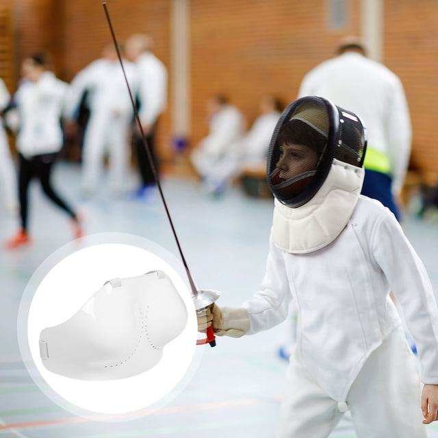 Greenadscape Lightweight Breathable White PVC Chest Protector for Baseball Fencing with Adjustable Fit