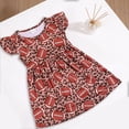 thumbnail image 2 of Girls Casual Baseball Print Dress with Flounce Playful Summer Outfit Toddler Clothes, 2 of 3