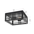 thumbnail image 2 of Elegant Lighting Harley 11 inch Outdoor Flush Mount in Black, 2 of 8