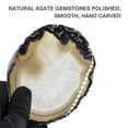 thumbnail image 3 of Yunhgft Irregular Agate Slice Quartz Crystal Polished Stone Ornament Coaster Black, 3 of 9