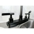 thumbnail image 4 of NS8790DKLSP Water Onyx 8 inch centerset kitchen faucet with lever handles and matching side sprayer, Black Nickel, 4 of 5