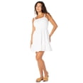 thumbnail image 6 of Celebrity Pink Women's Spaghettit Strap Eyelet Babydoll Dress, Sizes XS-XXXL, 6 of 7