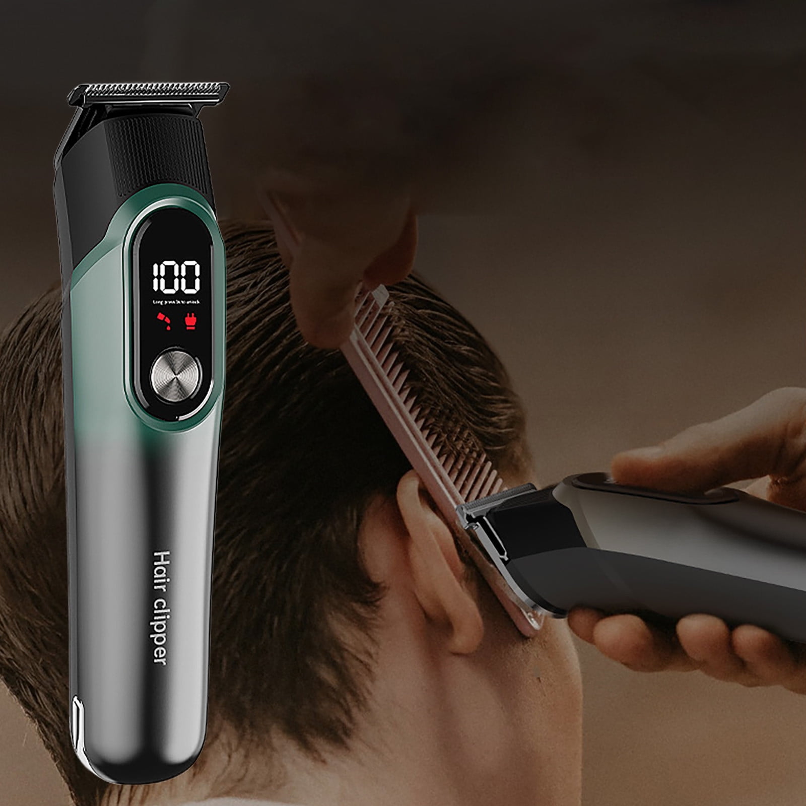 Taotanxi Beard Trimmer for Men, Hair Clippers for Men 5 in 1 Grooming Shaving Kit for Face, Mustache, Body, Ear, Nose, Waterproof Cordless Barber Clippers for Hair Cutting 01 Green