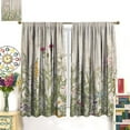 thumbnail image 3 of Flowers Curtains，Rustic Retro Wildflowers Herbs Plants Wooden Panels Farmhouse Theme，Bedroom Living Room Blackout Curtains，2 Panel Sets,42X54 Inch, 3 of 6